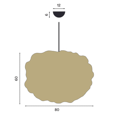 Northern Heat Pendant Lamp Large , brass