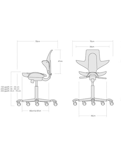 HAG Capisco Puls 8010 Ergonomic Chair, Black