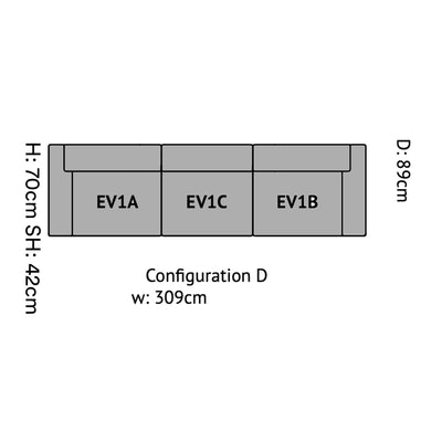 &Tradition Develius Sofa Configuration D , Linara Tweed 443