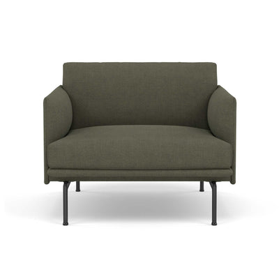 Muuto Outline Chair Black Base, Fiord961 w88xd86xh71cm