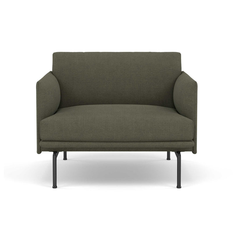 Muuto Outline Chair Black Base, Fiord961 w88xd86xh71cm