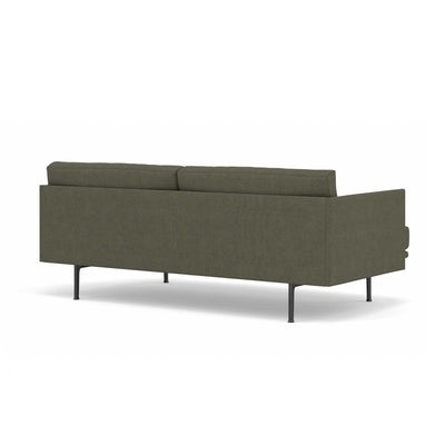 Muuto Outline Sofa 2-Seater, Fiord 961/Black w170xd84xh71cm