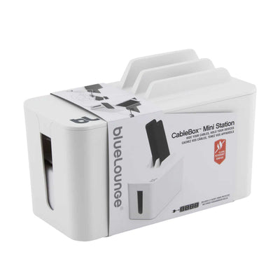 Bluelounger CableBox Mini Station Cable Organizer, White