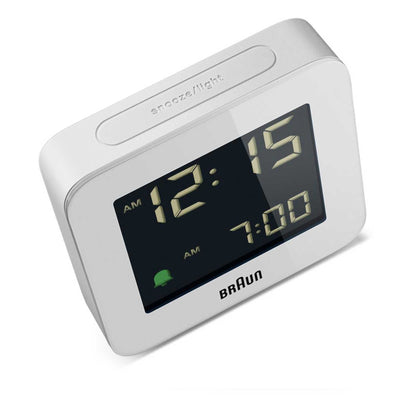 Braun BC09 Digital Alarm Clock, White