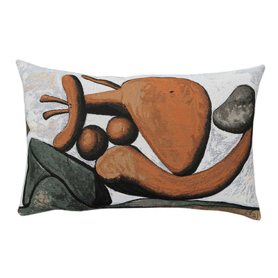Jules Pansu Jacquard Cushion, Femme lançant une pierre 1931