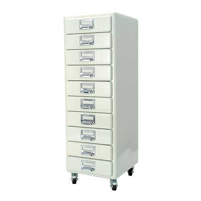 Dulton 1 Column by 10 Drawers Chest, Ivory