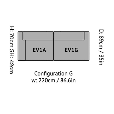 &Tradition Develius Sofa Configuration G , Linara Tweed 443