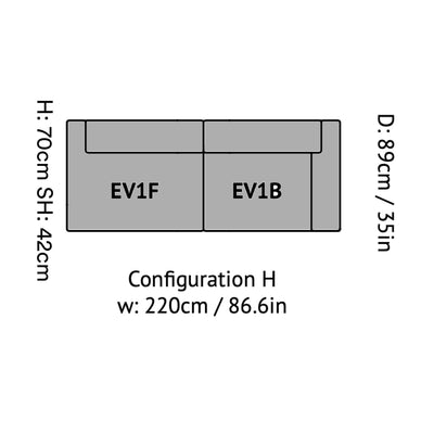 &Tradition Develius Sofa Configuration H , Linara Tweed 443