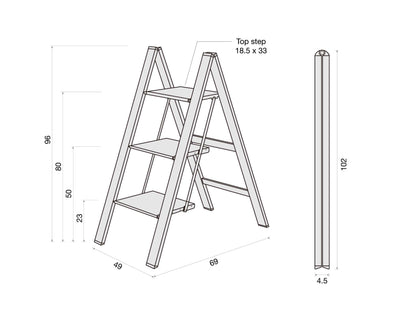 Hasegawa Slim Mini 3-step, white