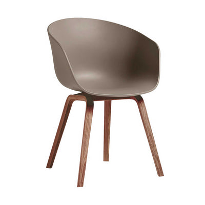 Hay About A Chair AAC 22, Khaki/Walnut Lacquered