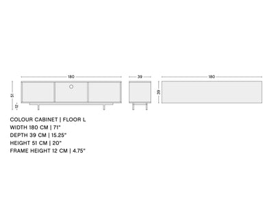 Hay Colour Cabinet Floor, Multicolored (W180xD51cm)