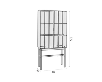 Hübsch Shoji Display Cabinet Tall, Natural