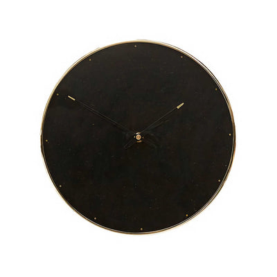 Hübsch Time wall clock, brass/black