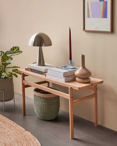 Hübsch Mush Table Lamp Mini, Nickel