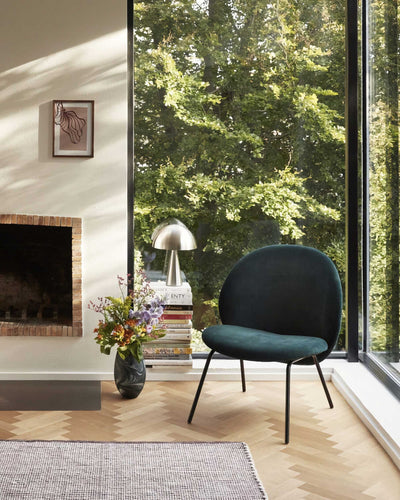 Hübsch Mush Table Lamp Mini, Nickel