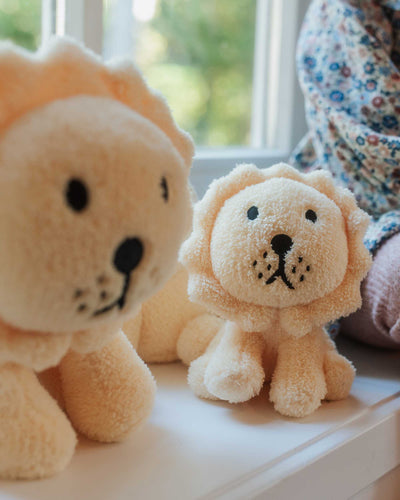 Lion Sitting soft toy 17cm, Terry light yellow