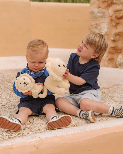 Lion Sitting soft toy 17cm, Terry light yellow