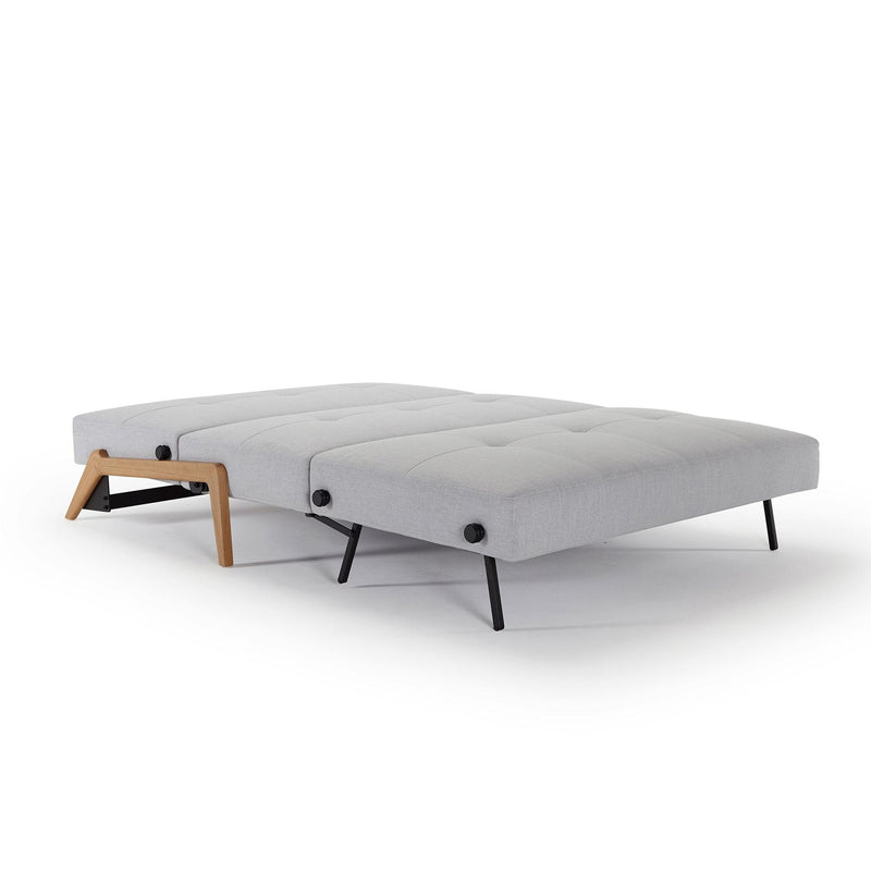 Innovation Living Cubed 140 Wood sofa bed, 572 vivus dusty grey