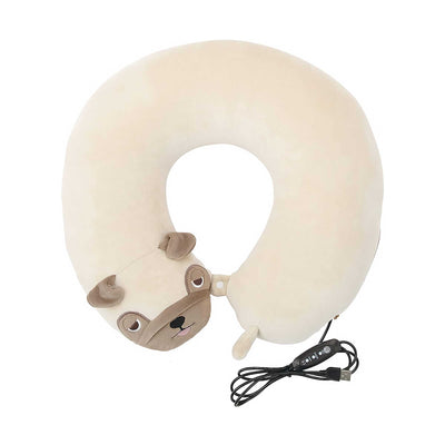 LivHeart Rela Work BURUUUBURU vibrating neck pillow, Pug