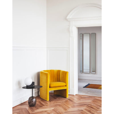 &Tradition LN9 Lato Oval Side Table, Warm Black/Emparador Marble