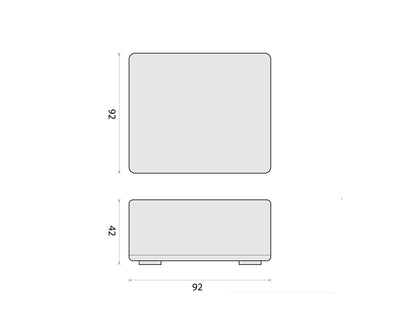 Muuto Connect Short Ottoman , Fiord 151