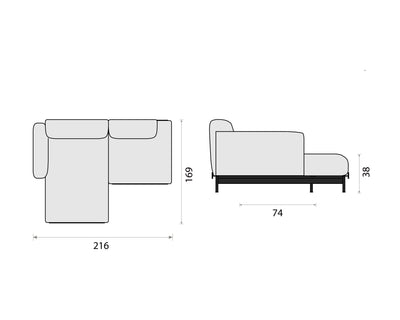 Muuto In Situ Modular Sofa 2-Seater Configuration 6/7 , Clay 15