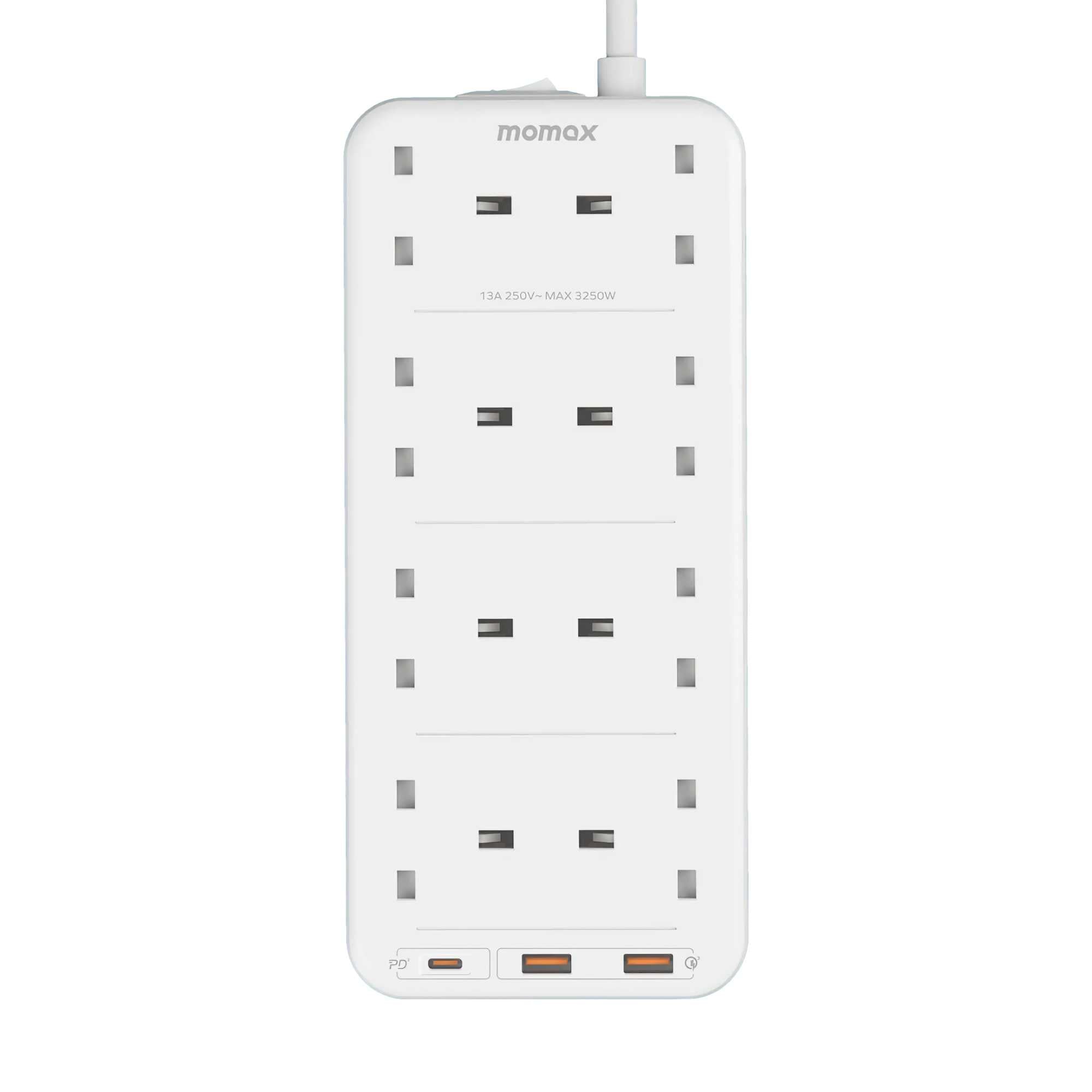 Momax ONEPLUG 8-Outlet Power Strip With USB (PD3.0)