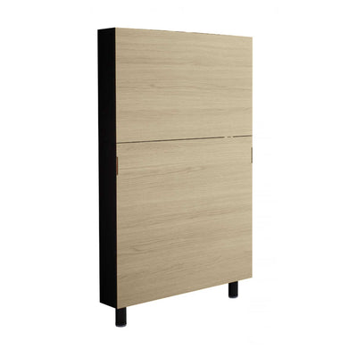 Mueller Flatmate Wall Desk, Oak (build-in led + 1 socket + 2 usb-port)