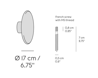 Muuto Dots Wood ø17 wall hook, oak