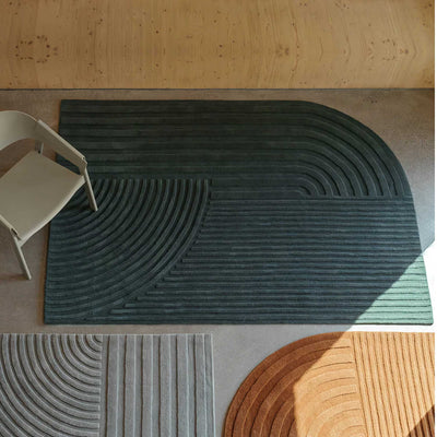 Muuto Relevo rug 170x240, dark green