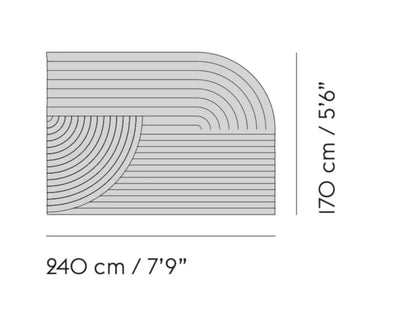 Muuto Relevo rug (170x240cm), sage green