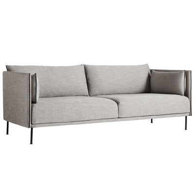 HAY Silhouette sofa 3-seater, ruskin 33/silk black/black steel