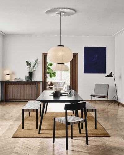 &Tradition HM1 Boomerang Lounge Chair, Hallingdal 130/Oiled Oak/Brass