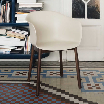 &Tradition JH30 Elefy Chair, Soft Beige/Walnut