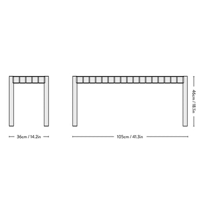&Tradition TK4 Betty Bench, Oak w. Natural Webbing