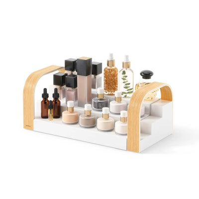 Umbra Bellwood Three-Tier Spice Shelf, White/Natural