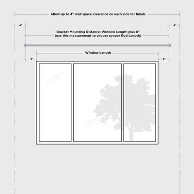 Umbra Orba expandable curtain rod 36-72" (91-183 cm), matt black