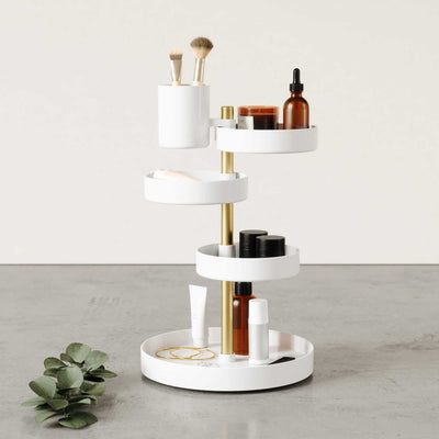 Umbra Pirouette Organizer, White/Brass