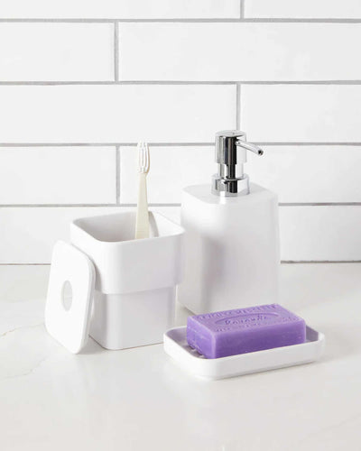 Umbra Scillae Bathroom Canister, White