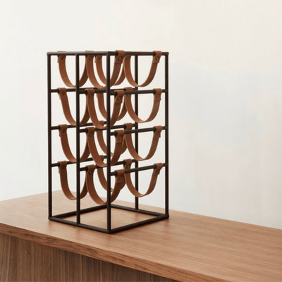 Audo Copenhagen Umanoff Wine Rack , Black/Cognac