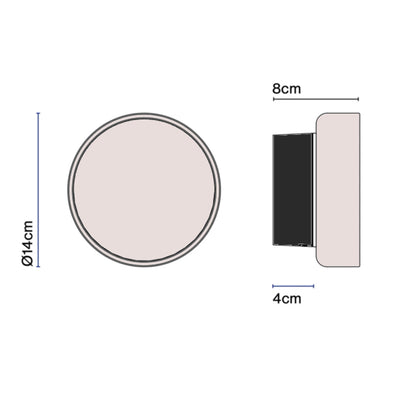 Marset ROC IP65 wall lamp, black (outdoor)