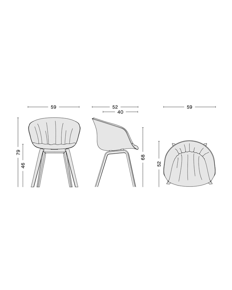 Hay About A Chair AAC23, bolgheri LGG60/lacquered oak
