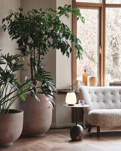 &Tradition Lato LN8 side table, black/emparador marble