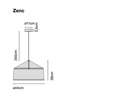 Marset Zenc pendant lamp, grey