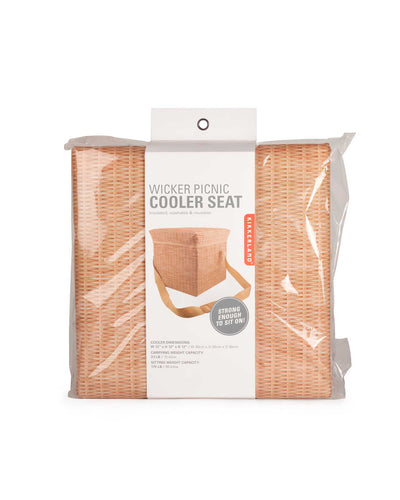 Kikkerland Wicker Picnic Cooler Seat