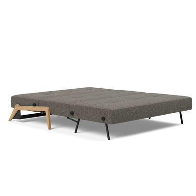 Innovation Living Cubed 160 Wood sofa bed, 216 flashtex dark grey