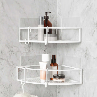 Umbra Cubiko Corner Bin, white (set of 2)