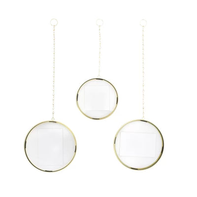 Umbra Fotochain Circular Photo Display Set-of-3 , Matt Brass