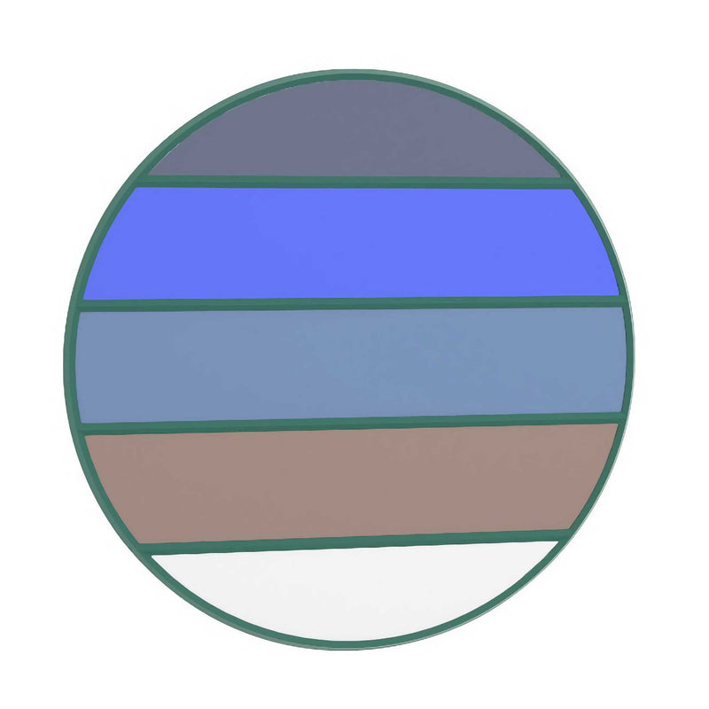 Magis Vitrail round mirror, green (Ø50 cm)