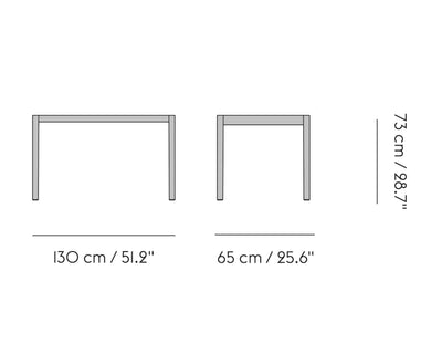 Muuto Workshop table 130x65, warm grey/oak